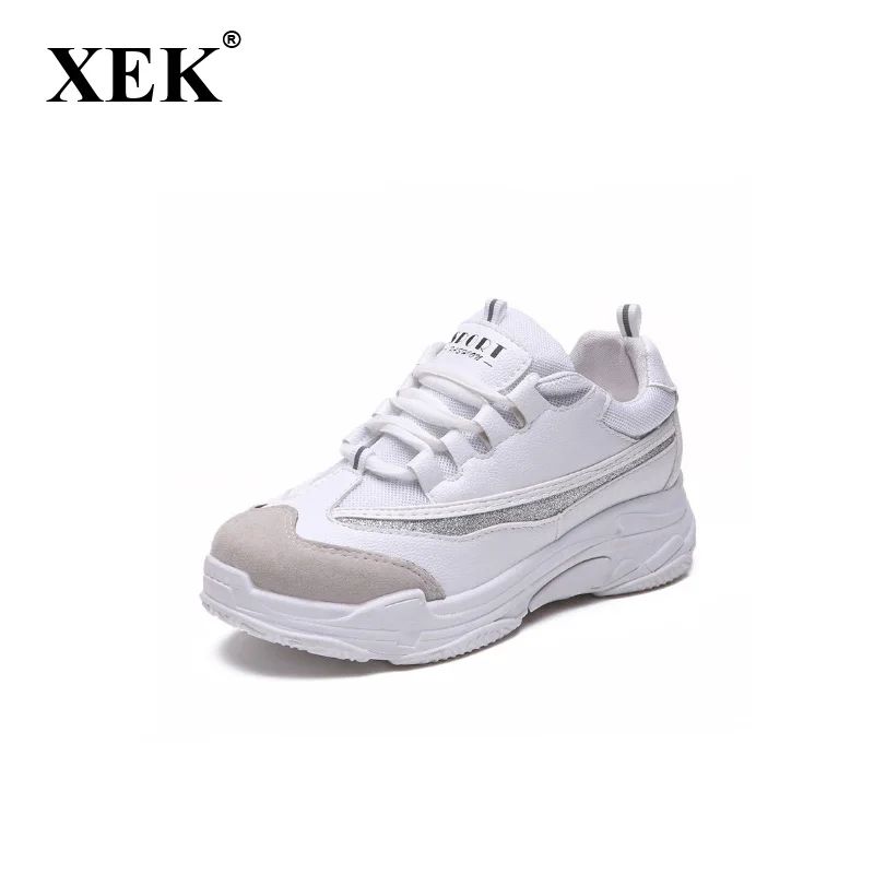 Женские беговые кроссовки XEK Молодежные кожаные размер 35-40 GSS38 новинка 2018 | Спорт и