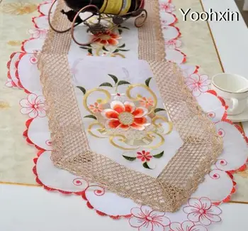 Modern lace embroidery Table Runner White table flag cloth cover mantel Nappe Christmas tea tablecloth home party Wedding decor
Modern lace embroidery Table Runner White table flag cloth cover mantel Nappe Christmas tea tablecloth home party Wedding decor