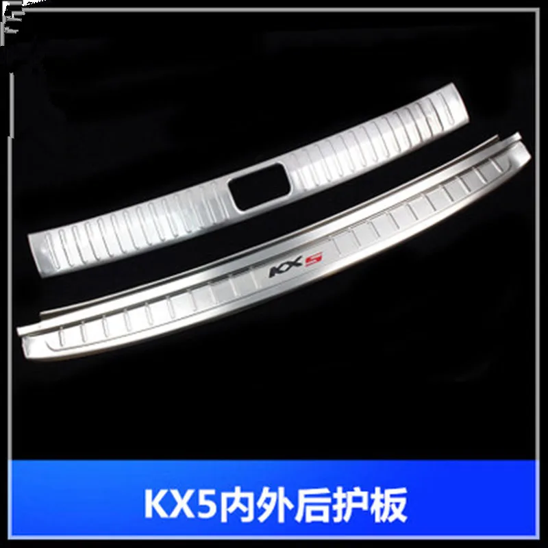 304 stainless steel Built-in + external Rear bumper Protector Sill fit for 2016 2017 KIA new Sportage KX5 Auto parts
304 stainless steel Built-in + external Rear bumper Protector Sill fit for 2016 2017 KIA new Sportage KX5 Auto parts