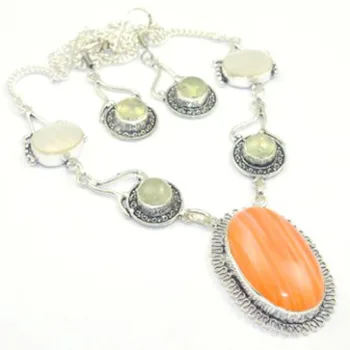 Prehnites & Botswana Agates & Mother OF Pearls Necklace + Ering Silver Overlay over Copper , 53.6cm, N3654
Prehnites & Botswana Agates & Mother OF Pearls Necklace + Ering Silver Overlay over Copper , 53.6cm, N3654