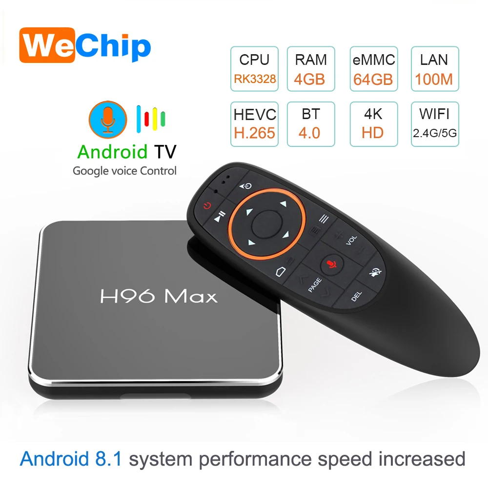 H96 MAX X2 TV Box Android 8.1 4GB RAM 64GB Dual Wifi S905X2 USB3.0 H.265 4K HD Google Play Store Netflix Youtube Smart TV Player
H96 MAX X2 TV Box Android 8.1 4GB RAM 64GB Dual Wifi S905X2 USB3.0 H.265 4K HD Google Play Store Netflix Youtube Smart TV Player