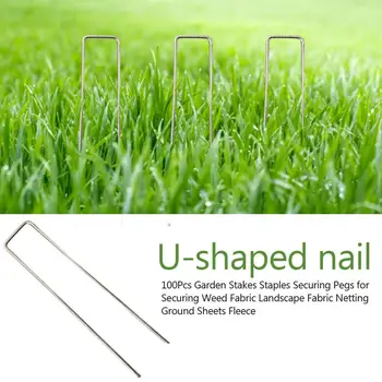 100pcs U Shape Nails Steel Garden Ground Stakes Staples Securing Pegs Lawn Turf Nails For Weed Fabric Landscape Fabric Netting
100pcs U Shape Nails Steel Garden Ground Stakes Staples Securing Pegs Lawn Turf Nails For Weed Fabric Landscape Fabric Netting
