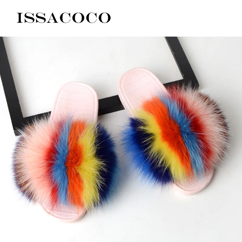 ISSACOCO Winter Women's Furry Slippers Indoor Fur Home Slippers Warm Fox Fur Shoes For Women Slides Flip Flops Fluffy Slippers
ISSACOCO Winter Women's Furry Slippers Indoor Fur Home Slippers Warm Fox Fur Shoes For Women Slides Flip Flops Fluffy Slippers