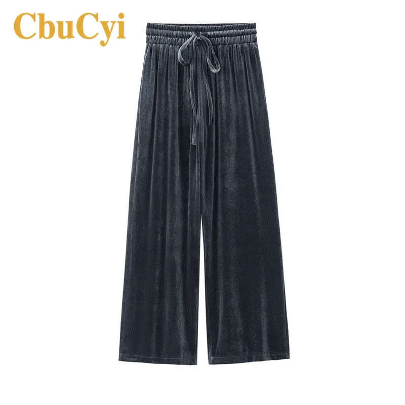 CBUCYI Women Velvet Pant Autumn Free Size Straight Drawstring Pleuche Velvet Pants and Trousers Women Casual High Waist Pants
CBUCYI Women Velvet Pant Autumn Free Size Straight Drawstring Pleuche Velvet Pants and Trousers Women Casual High Waist Pants