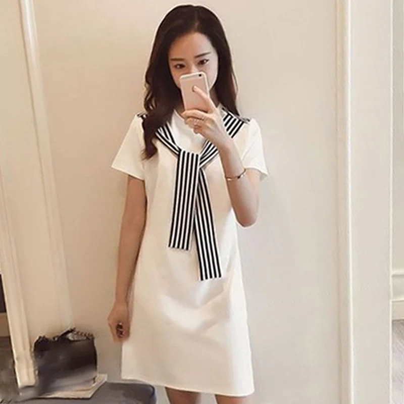 Color Block Casual Mini Dresses New Autumn Style Black White Patchwork Crew Neck Short Sleeve Shift Dress
Color Block Casual Mini Dresses New Autumn Style Black White Patchwork Crew Neck Short Sleeve Shift Dress