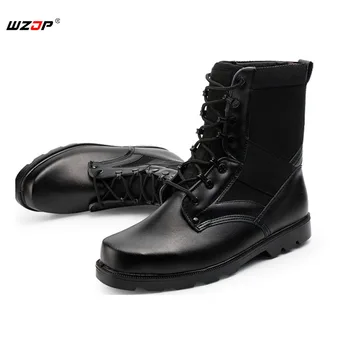 WZJP Genuine Leather High-cut Hiking Shoes for men High-top Militray Training Breathable Mountain Sneakers
WZJP Genuine Leather High-cut Hiking Shoes for men High-top Militray Training Breathable Mountain Sneakers