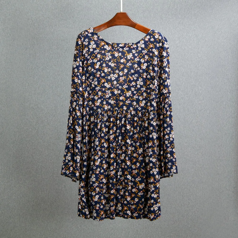 Discount Elegant Hollow Out Back Small Flower Print Dress Women With Long Sleeve Fashion Autumn Slim Vestidos Pullover Dresses
Discount Elegant Hollow Out Back Small Flower Print Dress Women With Long Sleeve Fashion Autumn Slim Vestidos Pullover Dresses