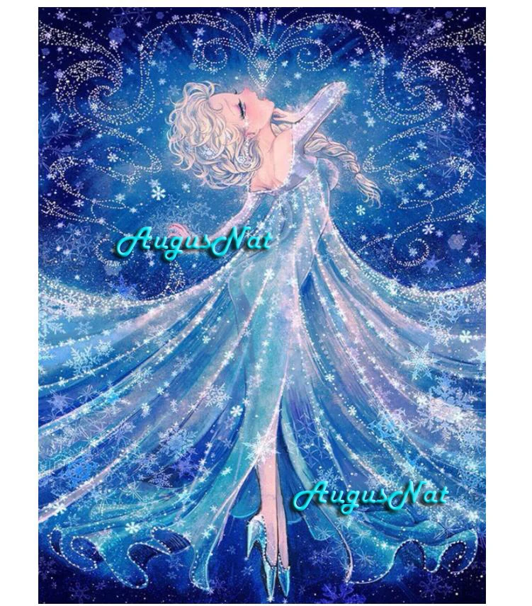 frozen diamond painting full square princess girl wall art living room decor children cartoon cover picture diamont dotz | Дом и сад