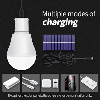 Outdoor LED Solar Light 15W Lampada Solar Led Bulb 5-8V USB Rechargeable Solar Energy Lamp 250LM Camping Tent Emergency Lighting
Outdoor LED Solar Light 15W Lampada Solar Led Bulb 5-8V USB Rechargeable Solar Energy Lamp 250LM Camping Tent Emergency Lighting