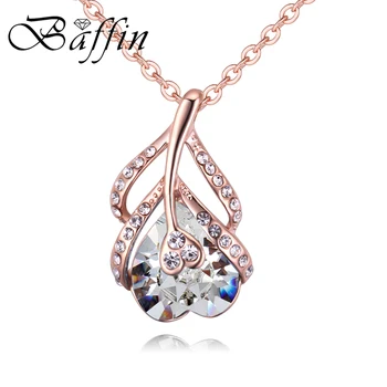 BAFFIN New Design Heart Leaf Pendant Necklace Crystals From SWAROVSKI Rose Gold Color Party Wedding Accessories Gifts For Women
BAFFIN New Design Heart Leaf Pendant Necklace Crystals From SWAROVSKI Rose Gold Color Party Wedding Accessories Gifts For Women