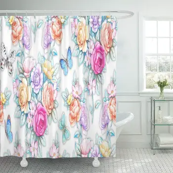 Shower Curtain with Hooks Watercolor Floral Composition ` Beautiful July Day` Colorful Botanical Butterfly Flower Bathroom
Shower Curtain with Hooks Watercolor Floral Composition ` Beautiful July Day` Colorful Botanical Butterfly Flower Bathroom