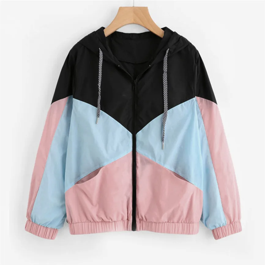 Women Jackets And Coats Size Plus Women Long Sleeve Patchwork Women's Hooded Jackets Zipper Pockets Casual Sport Coat Outwear
Women Jackets And Coats Size Plus Women Long Sleeve Patchwork Women's Hooded Jackets Zipper Pockets Casual Sport Coat Outwear