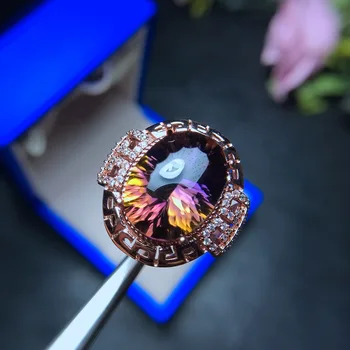 Hot Sale Women's Beautiful Ametrine Gem Ring Retro S925 Sterling Silver Rose Gold Color Crystal Gem Ring
Hot Sale Women's Beautiful Ametrine Gem Ring Retro S925 Sterling Silver Rose Gold Color Crystal Gem Ring