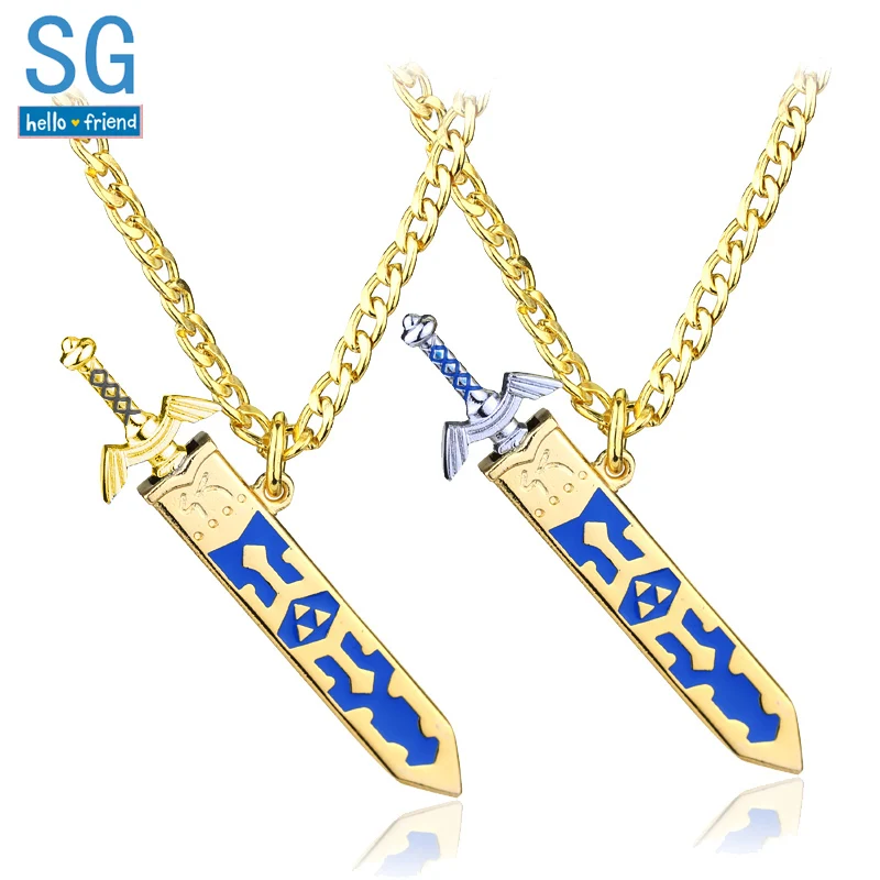 SG Legend of Zelda Necklaces Master Sword Triforce Hylian Shield Majora Mask Breath Wild Eye Pendants Keyring Men Jewelry Gift
SG Legend of Zelda Necklaces Master Sword Triforce Hylian Shield Majora Mask Breath Wild Eye Pendants Keyring Men Jewelry Gift