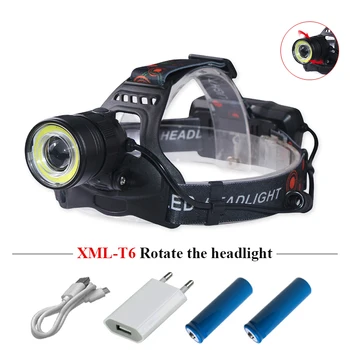 USB Super Light Headlamp Rechargeable T6 COB 18650 LED Headlight Zoomable Foucs Head Torch HEAD Lamp hoofdlamp torch flashlight
USB Super Light Headlamp Rechargeable T6 COB 18650 LED Headlight Zoomable Foucs Head Torch HEAD Lamp hoofdlamp torch flashlight