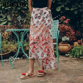 RUGOD Fashion chic chiffon women long skirt Casual irregular printed summer beach party ladies skirt faldas mujer moda 2019
RUGOD Fashion chic chiffon women long skirt Casual irregular printed summer beach party ladies skirt faldas mujer moda 2019