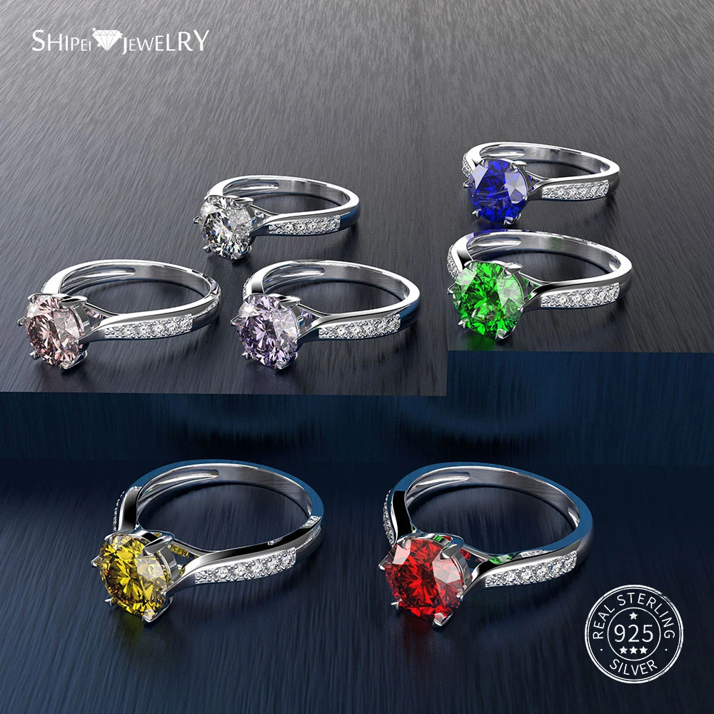Shipei 7 Color Gemstone Sapphire Ring for Women 925 Sterling Silver Sapphire Citrine Ruby Engagement Promise Ring With Zircon
Shipei 7 Color Gemstone Sapphire Ring for Women 925 Sterling Silver Sapphire Citrine Ruby Engagement Promise Ring With Zircon