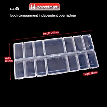 Organizer Box Storage 14 compartments for DIY work Nail Art Accessory Jewelry beads Crafts , portable container case
Organizer Box Storage 14 compartments for DIY work Nail Art Accessory Jewelry beads Crafts , portable container case