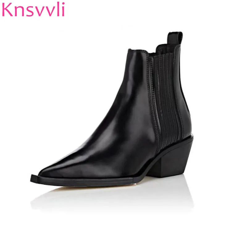 Autumm chelsea boots women pointed toe chunky heel cowhide short boots ankle boots slip on stretch women motorcycle boots
Autumm chelsea boots women pointed toe chunky heel cowhide short boots ankle boots slip on stretch women motorcycle boots