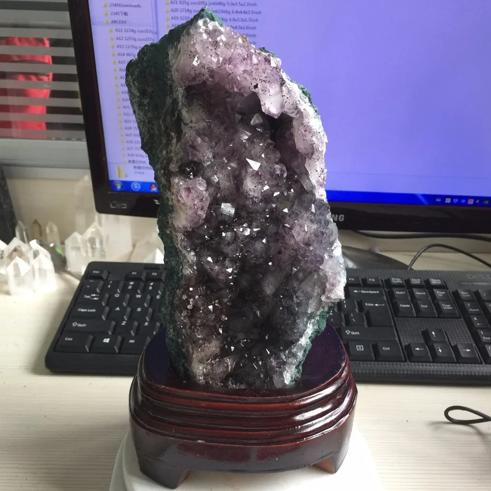 dohaibogoo (2kg) 100% natural amethyst geode crystal quartz geode cluster sample point recovery Home Decoration
dohaibogoo (2kg) 100% natural amethyst geode crystal quartz geode cluster sample point recovery Home Decoration