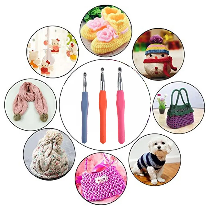 Huge Size 8.0mm 9.0mm 10.0mm Comfortable Grip Handle Crochet Hook Yarn Weave Knitting Needles For Women Carpet Hat Scarf Tools (6)