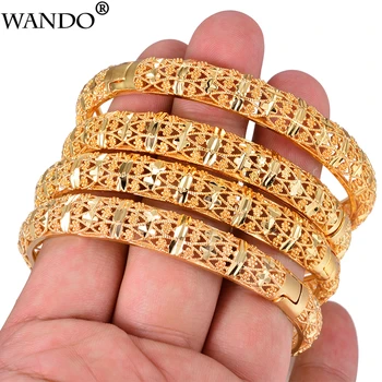 WANDO 4pcs Gold Color Dubai Africa Ethiopian Jewelry India Bangles Bracelet&Bangles For Women wedding jewelry Birthday Gift
WANDO 4pcs Gold Color Dubai Africa Ethiopian Jewelry India Bangles Bracelet&Bangles For Women wedding jewelry Birthday Gift