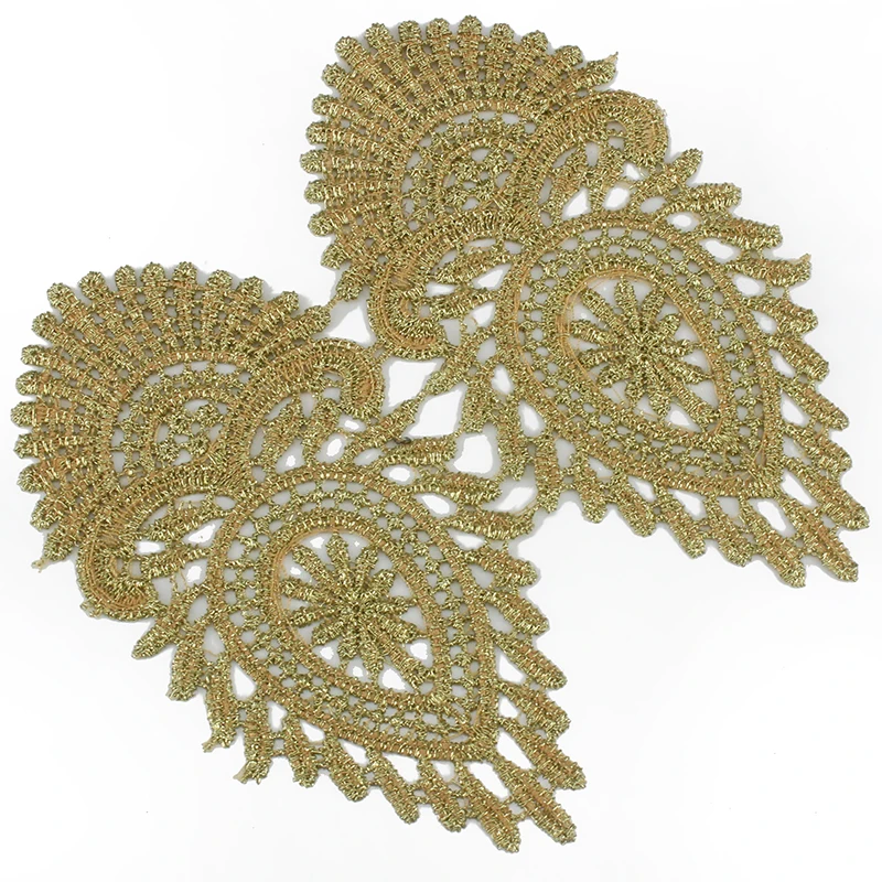 2yard Gold Metallic Lace Emroidery Ribbon Trim Motif Crochet Cord Venice Applique Sewing Accessories T1519
2yard Gold Metallic Lace Emroidery Ribbon Trim Motif Crochet Cord Venice Applique Sewing Accessories T1519