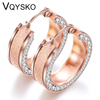 Gold Rose Gold Stainless steel Earring for Women Round White Crystal Cubic Zirconia Hoop Huggies Earrings for Women
Gold Rose Gold Stainless steel Earring for Women Round White Crystal Cubic Zirconia Hoop Huggies Earrings for Women