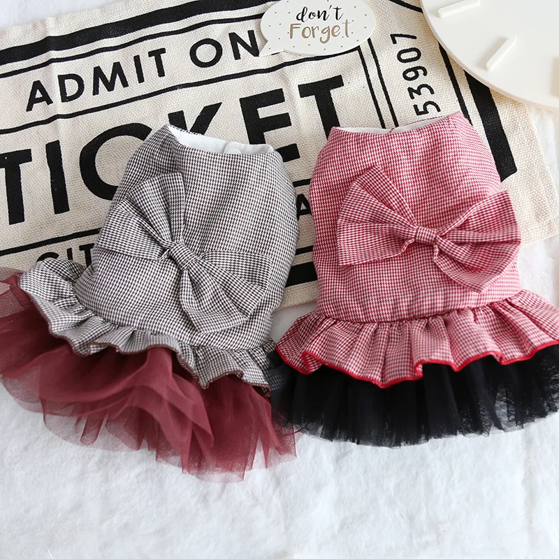 Bow Grid Pet Dog Clothes Winter Warm Jacket Coat Cat Dress Bow Dog Tutu Dress Pet Dress Clothing Chihuahua Teddy XS-XL
Bow Grid Pet Dog Clothes Winter Warm Jacket Coat Cat Dress Bow Dog Tutu Dress Pet Dress Clothing Chihuahua Teddy XS-XL