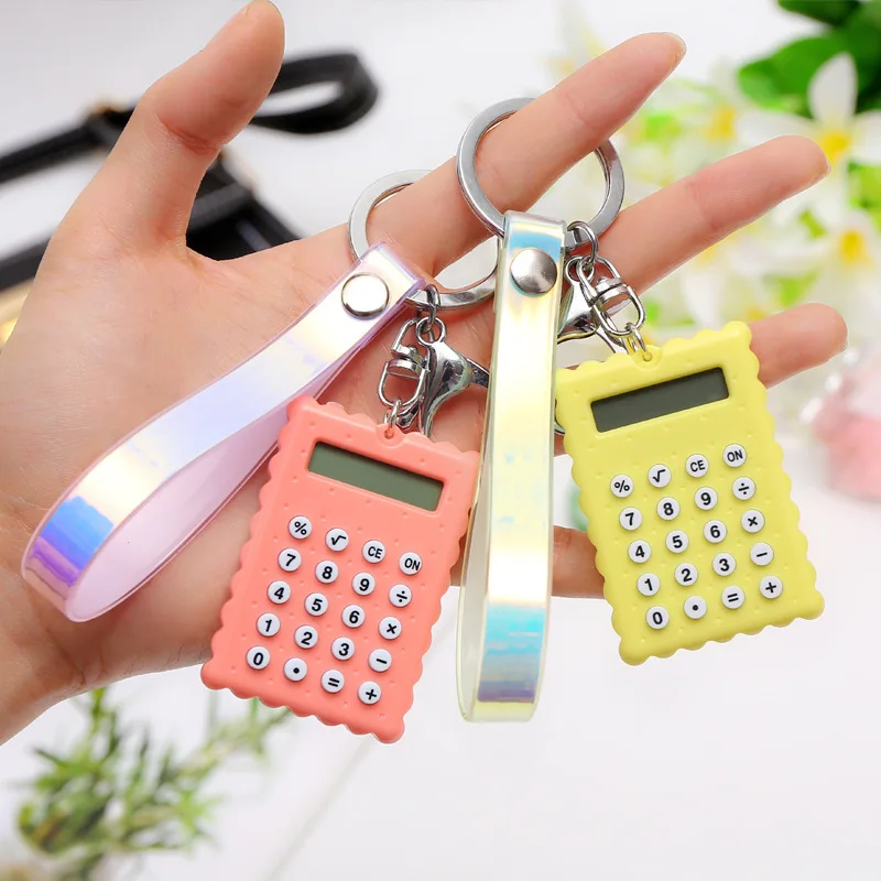 Creative Plastic Casing Digits Electronic Mini Cookies Calculator Keychain Gift Student Handheld Stationery PU Leather Keyring
Creative Plastic Casing Digits Electronic Mini Cookies Calculator Keychain Gift Student Handheld Stationery PU Leather Keyring