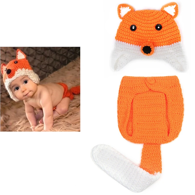 2PCS Newborn Baby Hat Set Knitted Clothes Sets Newborn Photography Props Fox Crochet Suit Handmade Orange Baby Boys Clothing
2PCS Newborn Baby Hat Set Knitted Clothes Sets Newborn Photography Props Fox Crochet Suit Handmade Orange Baby Boys Clothing