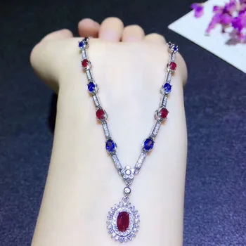 S925 Silver Inlaid Red And Blue Stone Pendant Clavicle Necklace Row Evening Chain Female Models Send Girlfriends Wedding Gift
S925 Silver Inlaid Red And Blue Stone Pendant Clavicle Necklace Row Evening Chain Female Models Send Girlfriends Wedding Gift