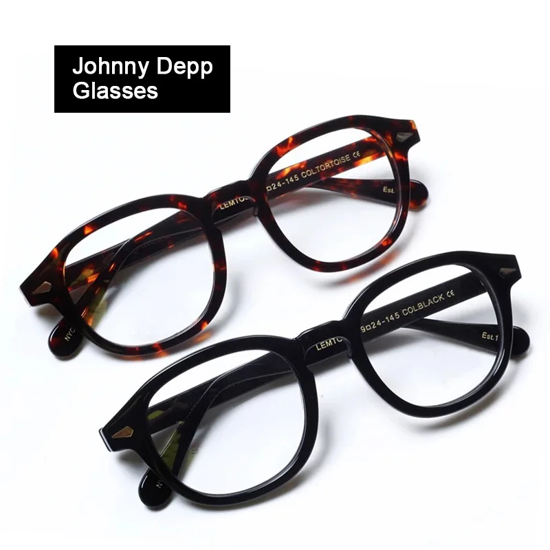 Top quality Optical Glasses Frame Johnny Depp Glasses Men Women Brand design Computer Transparent Eyeglass Acetate Vintage Q313
Top quality Optical Glasses Frame Johnny Depp Glasses Men Women Brand design Computer Transparent Eyeglass Acetate Vintage Q313