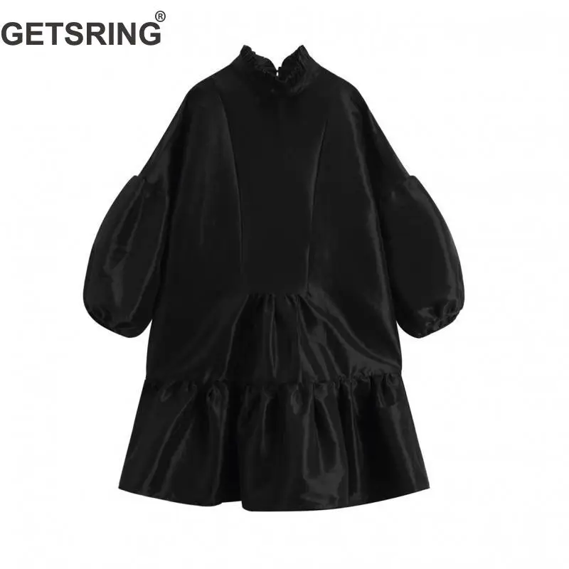 GETSRING Women Dresses Lantern Sleeve Solid Color Black Ruffle Party Dresses Woman 2019 New Fashion Plus Size Vintage Dress Sexy
GETSRING Women Dresses Lantern Sleeve Solid Color Black Ruffle Party Dresses Woman 2019 New Fashion Plus Size Vintage Dress Sexy