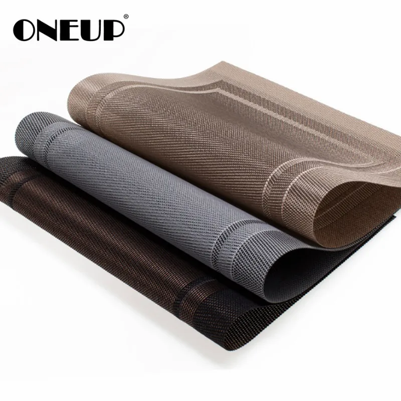 ONEUP 4Pcs Placemat European PVC table mat waterproof knitting Non-Slip thickened Heat Insulation Kitchen Restaurant coasters
ONEUP 4Pcs Placemat European PVC table mat waterproof knitting Non-Slip thickened Heat Insulation Kitchen Restaurant coasters