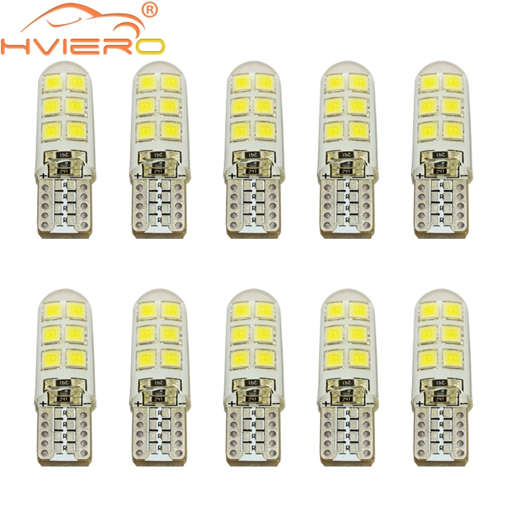 10X White Car LED T10 W5W DC 12V Canbus 12 SMD Silicone Waterproof 194 LED Wedge Lights No Error Led Parking Fog light Auto Led
10X White Car LED T10 W5W DC 12V Canbus 12 SMD Silicone Waterproof 194 LED Wedge Lights No Error Led Parking Fog light Auto Led