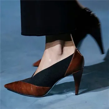 CONASCO New Brand Design Women Pumps Mixed Colors Genuine Leather Spring Summer High Heels Woman Party Night Club Shoes Woman
CONASCO New Brand Design Women Pumps Mixed Colors Genuine Leather Spring Summer High Heels Woman Party Night Club Shoes Woman