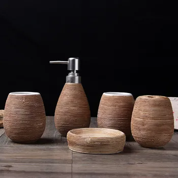 Straw pattern bathroom bath gift sets creative home 5pcs/set Home accessories home bath products
Straw pattern bathroom bath gift sets creative home 5pcs/set Home accessories home bath products