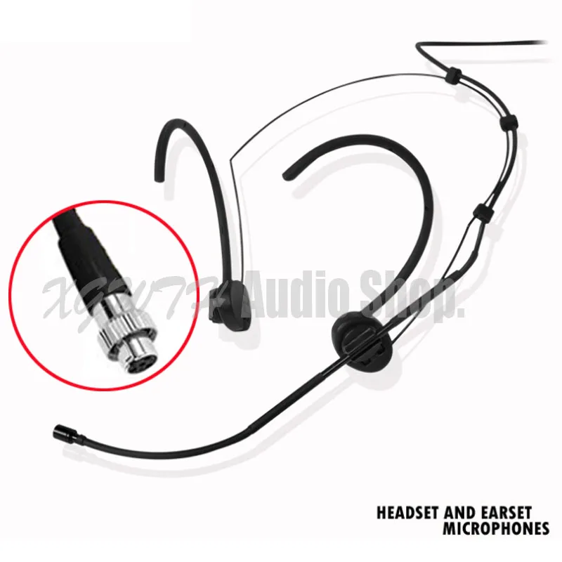 Pro Headset Head-mounted Headworn Omidirectional Microphone Connector Mini XLR 4PIN Lock For Mipro Wireless BodyPack Transmitter
Pro Headset Head-mounted Headworn Omidirectional Microphone Connector Mini XLR 4PIN Lock For Mipro Wireless BodyPack Transmitter