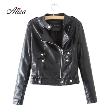 Fashion Pu Long Sleeve Motorcycle Woman Short Jacket 2018 New Spring Stand Soild Patchwork Silm Casual Female Leather Jacket
Fashion Pu Long Sleeve Motorcycle Woman Short Jacket 2018 New Spring Stand Soild Patchwork Silm Casual Female Leather Jacket