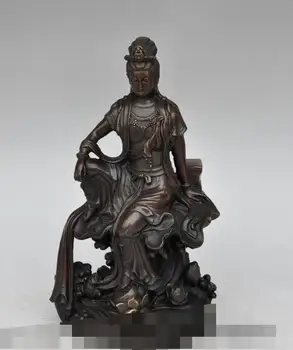 Free shipping S00342 10"china buddhism bronze lotus seat Freedom Kwan-Yin Bodhisattva Goddess statue
Free shipping S00342 10"china buddhism bronze lotus seat Freedom Kwan-Yin Bodhisattva Goddess statue