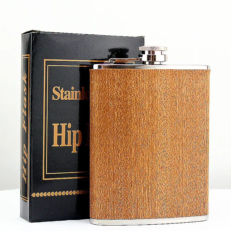 Creative 8 Oz Stainless Steel Hip Flask Wooden Whiskey Wine Bottle Retro Alcohol Pocket Flagon With Box For Gifts
Creative 8 Oz Stainless Steel Hip Flask Wooden Whiskey Wine Bottle Retro Alcohol Pocket Flagon With Box For Gifts