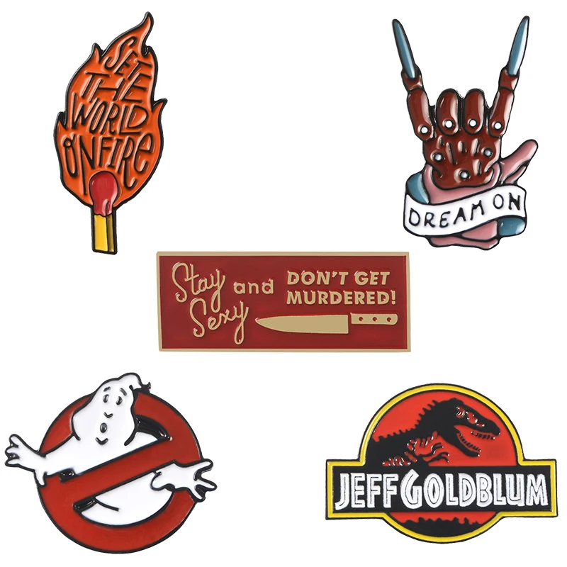 Red Enamel pin collection Matches Fire Jurassic Dinosaur No Ghost Devil Hand SSDGM Pins Bag Clothes Brooch Lapel Pin Badge Gift
Red Enamel pin collection Matches Fire Jurassic Dinosaur No Ghost Devil Hand SSDGM Pins Bag Clothes Brooch Lapel Pin Badge Gift