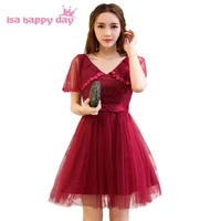 womens v neck burgundy engagement homecoming party dress wine red formal gown dinner gowns special occasion dresses H4116 image