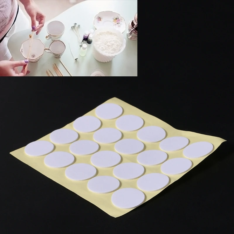 20 Pcs Wick Stickers Double Sided Foam Adhesive Dots DIY Candles Making