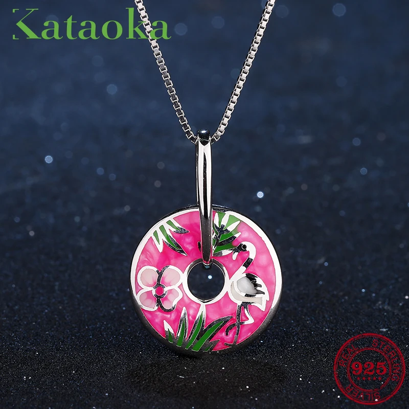 Elegant Red Crowned Crane pink Enamel flower women pendant necklace 925 Sterling Silver charm pendant colorful Party Jewelry
Elegant Red Crowned Crane pink Enamel flower women pendant necklace 925 Sterling Silver charm pendant colorful Party Jewelry