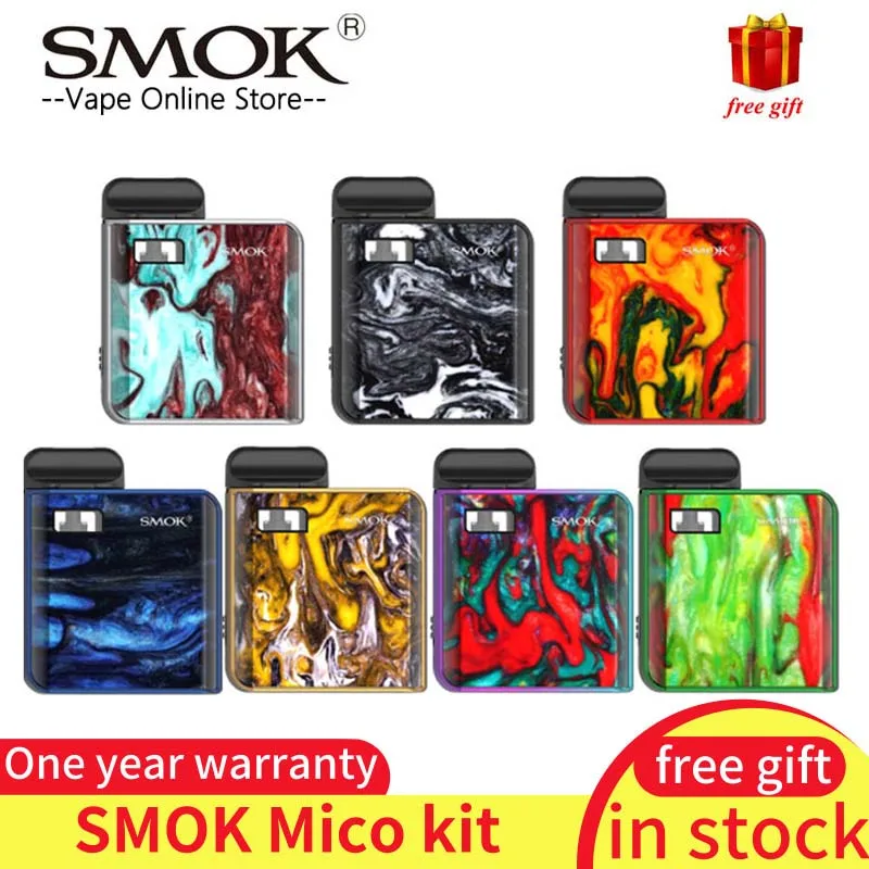 Original SMOK Mico kit with 700mAh built-in battery pod mod MTL vaping pod vape Electronic Cigarette 1.7ml pod system kit
Original SMOK Mico kit with 700mAh built-in battery pod mod MTL vaping pod vape Electronic Cigarette 1.7ml pod system kit