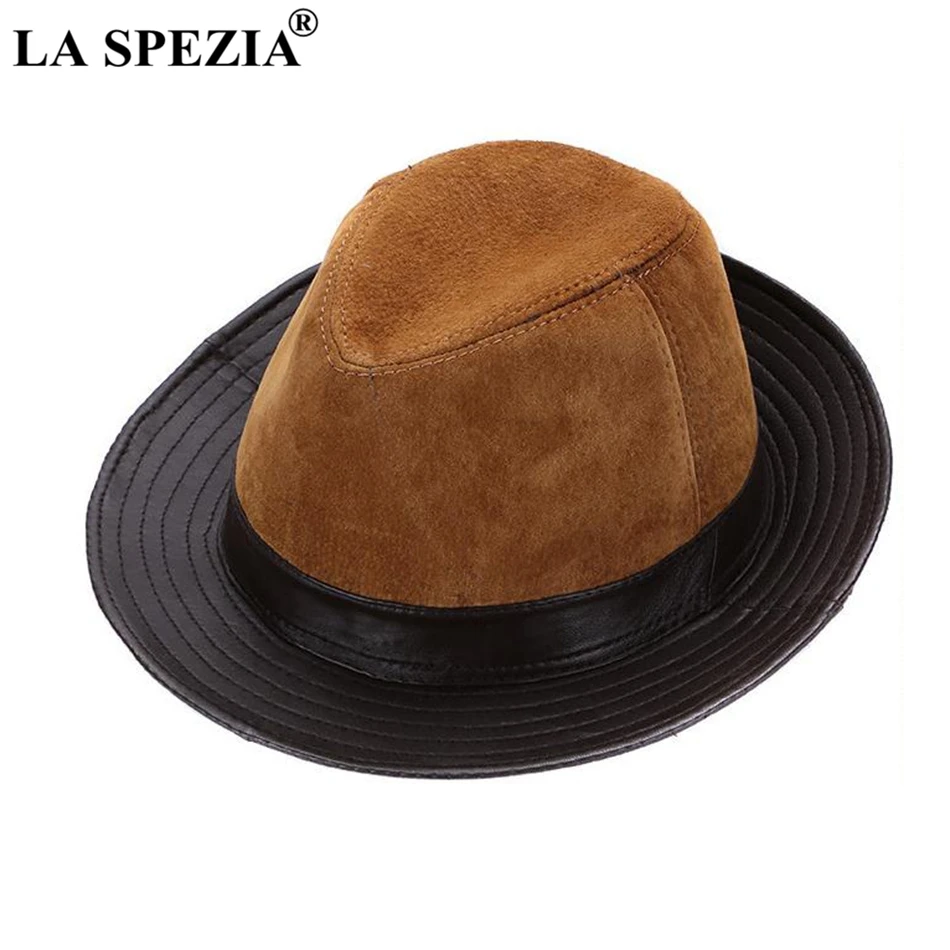 LA SPEZIA Men Fedoras Hats Brown Real Leather Classic Jazz Caps Gentleman Italian Design Genuine Leather Spring Felt Trilby Hat
LA SPEZIA Men Fedoras Hats Brown Real Leather Classic Jazz Caps Gentleman Italian Design Genuine Leather Spring Felt Trilby Hat
