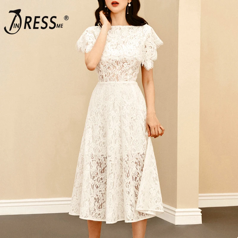 INDRESSME 2019 New Off Shoulder Cloak Short Sleeve Feminine Lace Women Mesh Hollow Out Mid Calf Length Bodycon Ruffle Midi Dress
INDRESSME 2019 New Off Shoulder Cloak Short Sleeve Feminine Lace Women Mesh Hollow Out Mid Calf Length Bodycon Ruffle Midi Dress