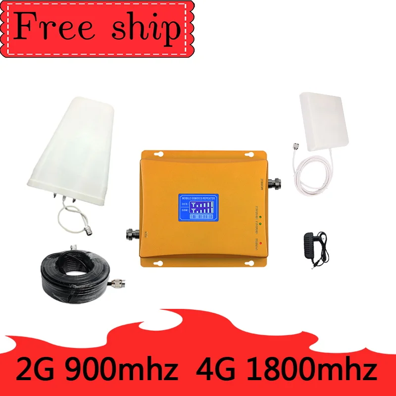 GSM 900 DCS LTE 1800 4G Mobile Phone Signal Booster 70dB Gain 2G 4G Cellphone Cellular Amplifie Dual Band Repeater
GSM 900 DCS LTE 1800 4G Mobile Phone Signal Booster 70dB Gain 2G 4G Cellphone Cellular Amplifie Dual Band Repeater